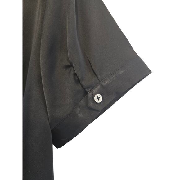 White House Black Market size M Black Blouse NWT - Picture 5 of 12